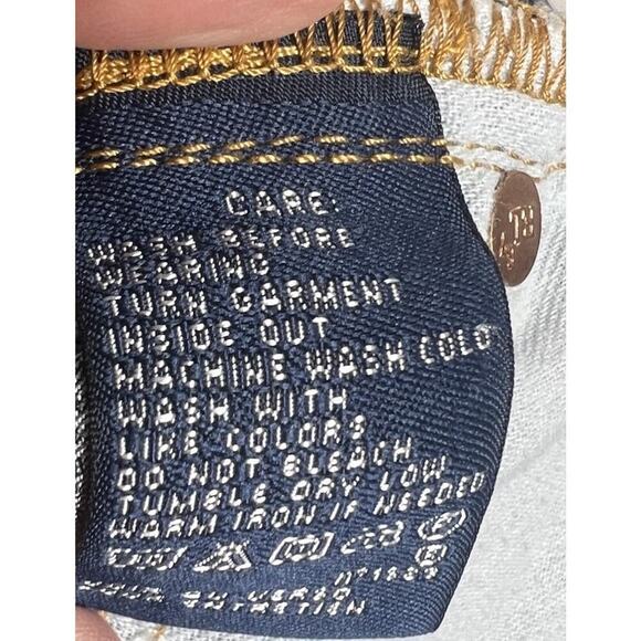 RALPH LAUREN SPORT Womens Medium Wash Distressed Denim Blue Jean Shorts Size 14 - Picture 5 of 7